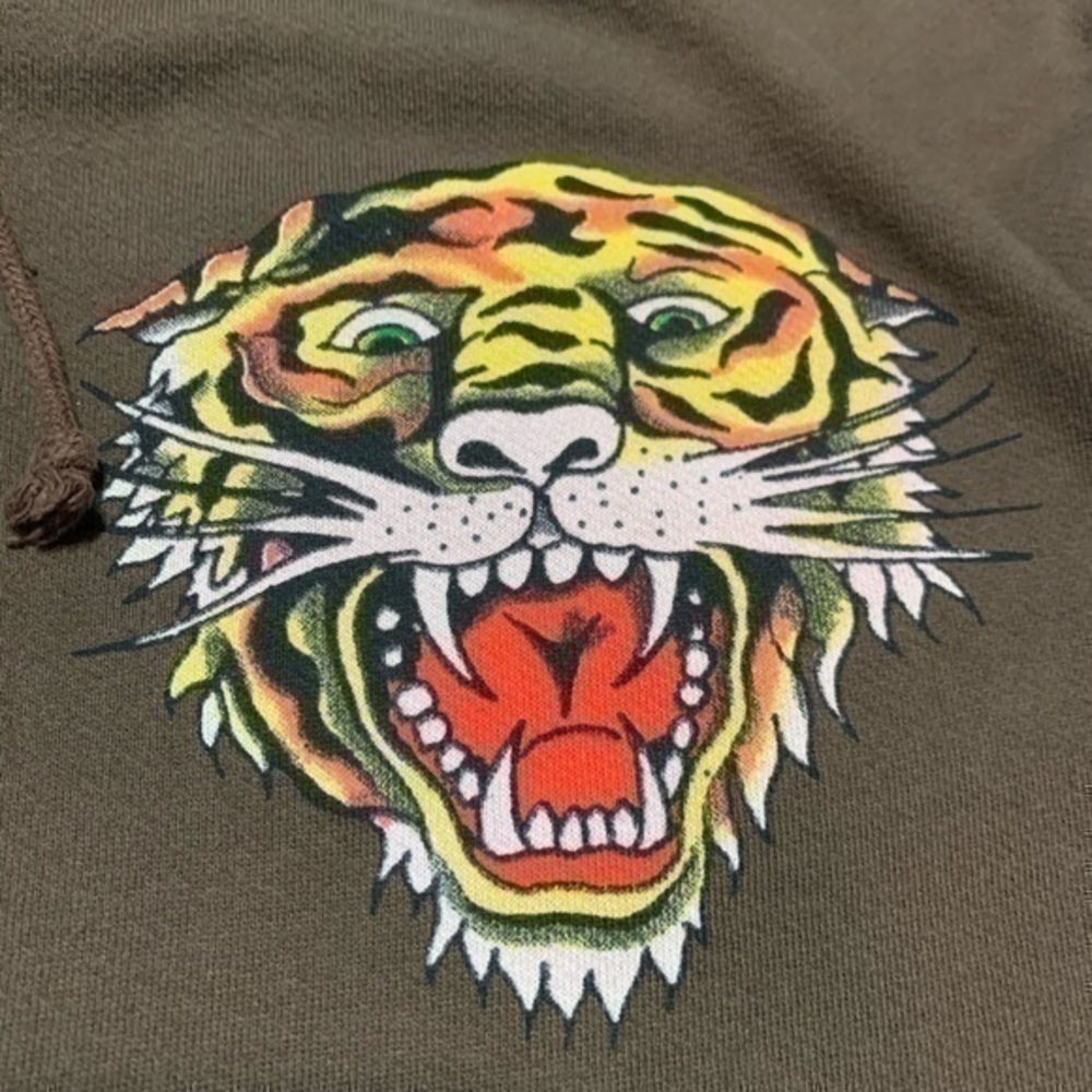 ON HOLD - DON ED HARDY CHRISTIAN AUDIGIER Tiger Hoodie Terrycloth Zip Up - Picture 9 of 9
